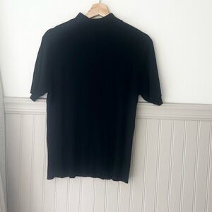 Vintage Crystal Kobe Elegant Black Women's Large Polo Sweater